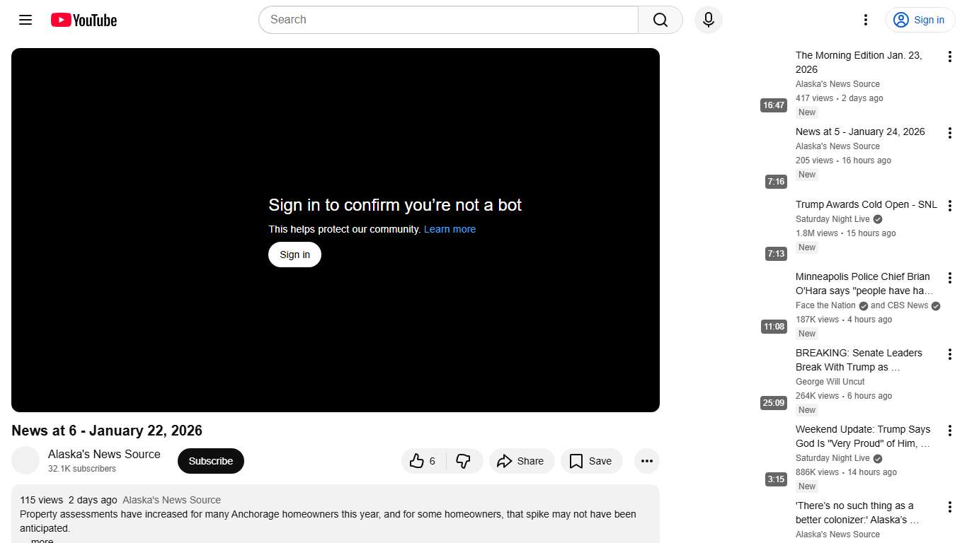 News at 6 - January 22, 2026 - YouTube